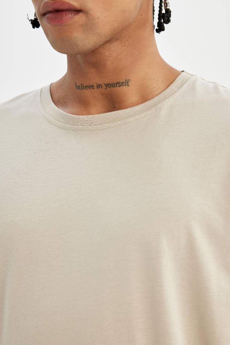 DeFactoFit Standard Fit Crew Neck Printed T-Shirt