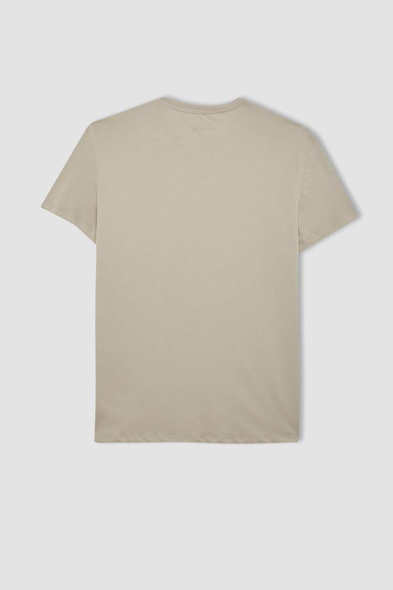 DeFactoFit Standard Fit Crew Neck Printed T-Shirt