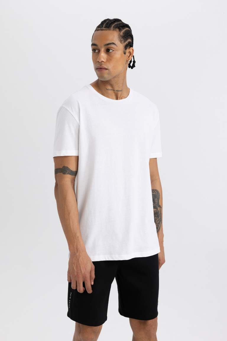 DeFactoFit Standard Fit Crew Neck Printed T-Shirt