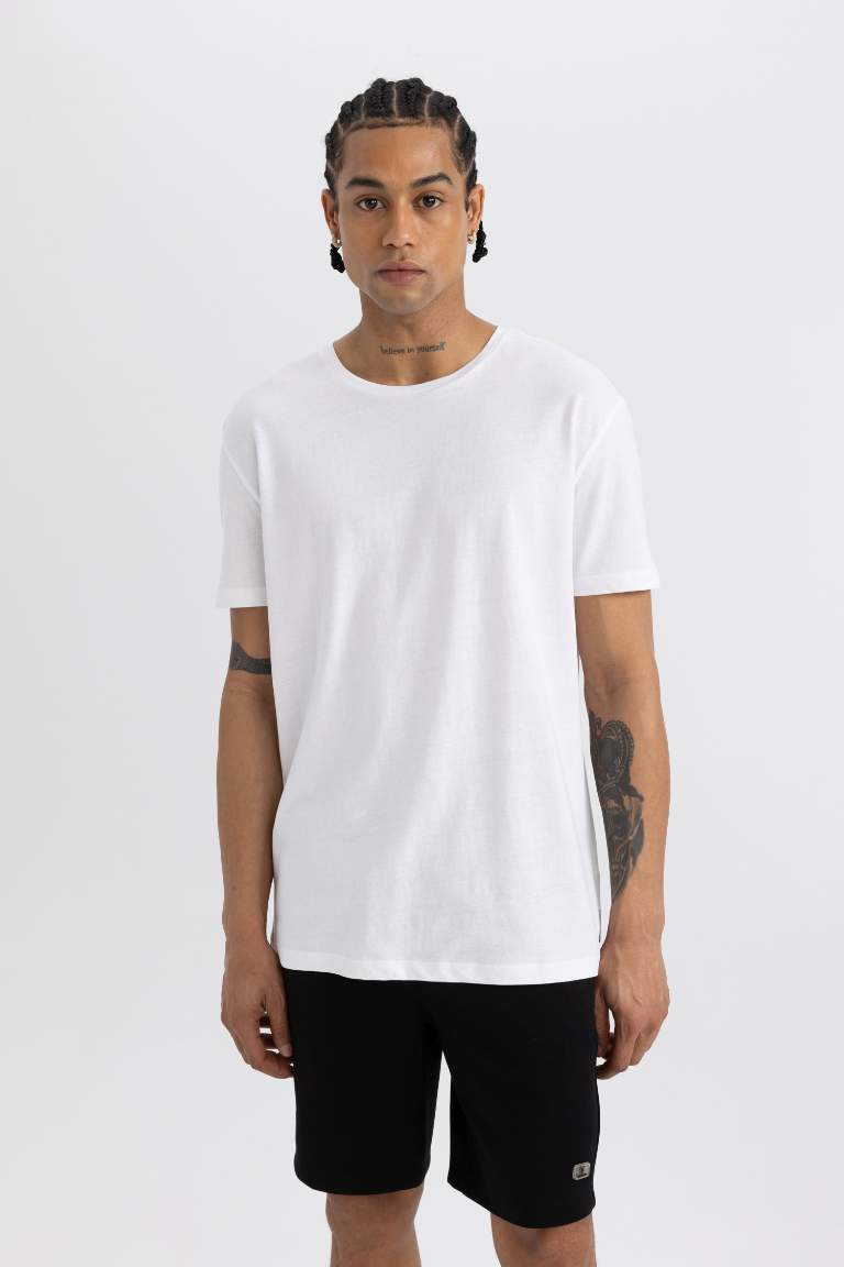 DeFactoFit Standard Fit Crew Neck Printed T-Shirt