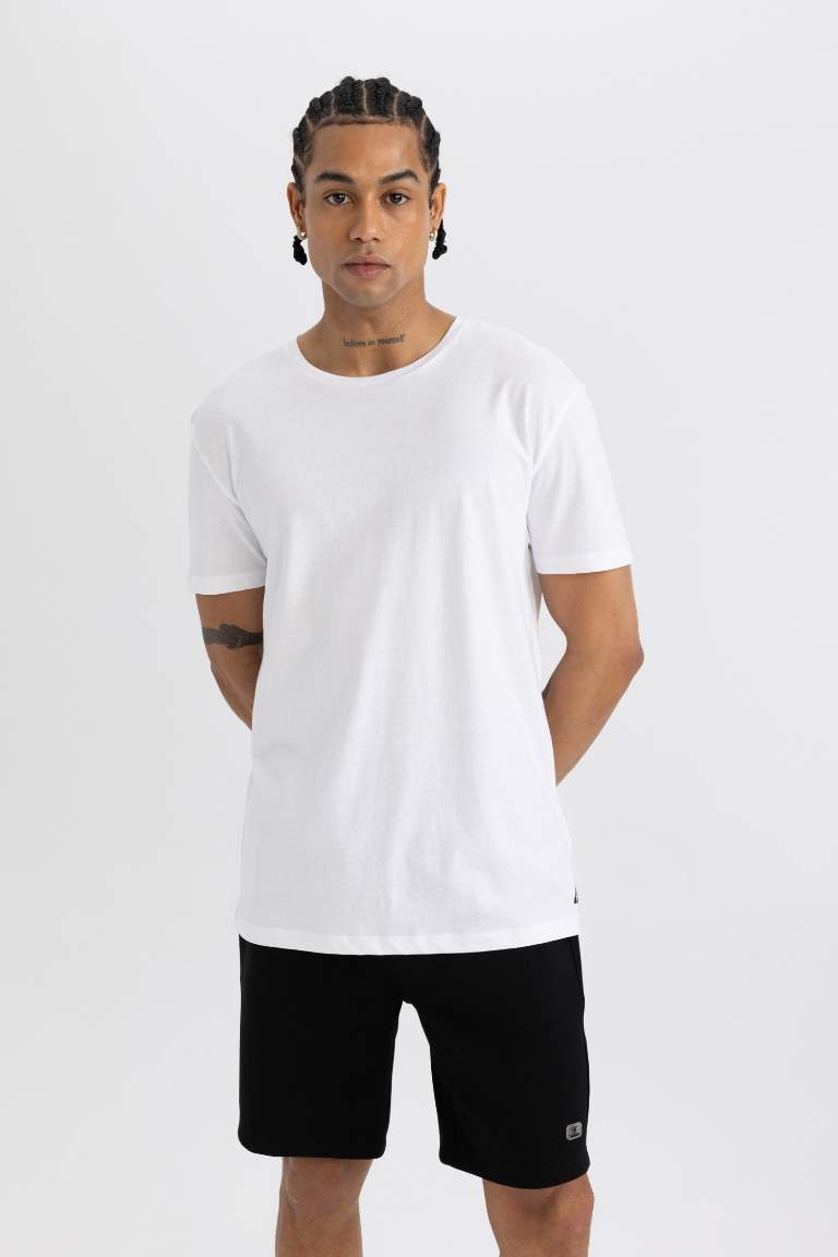 DeFactoFit Standard Fit Crew Neck Printed T-Shirt