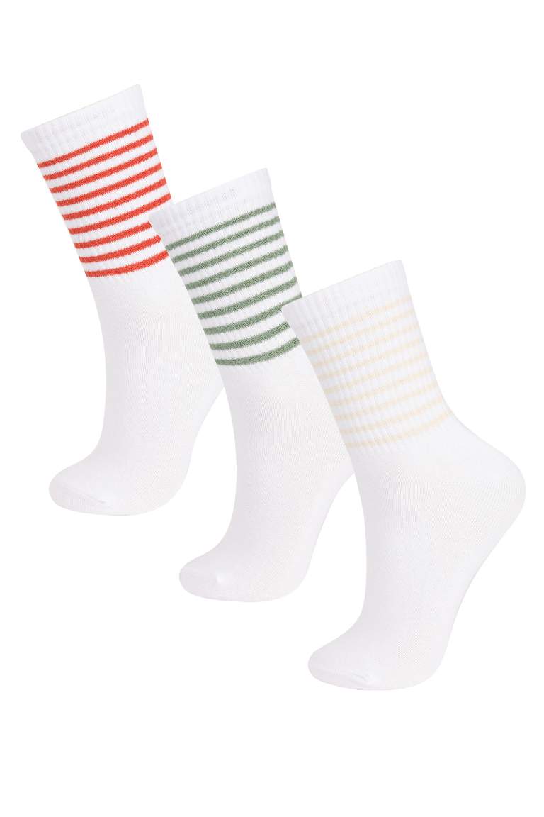 Chaussettes Longues Coton Pour Femme - 3 Paires