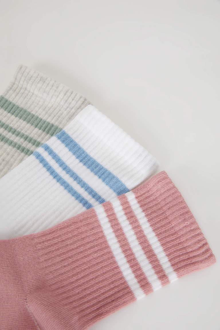 Chaussettes Longues Coton Pour Femme - 3 Pièces