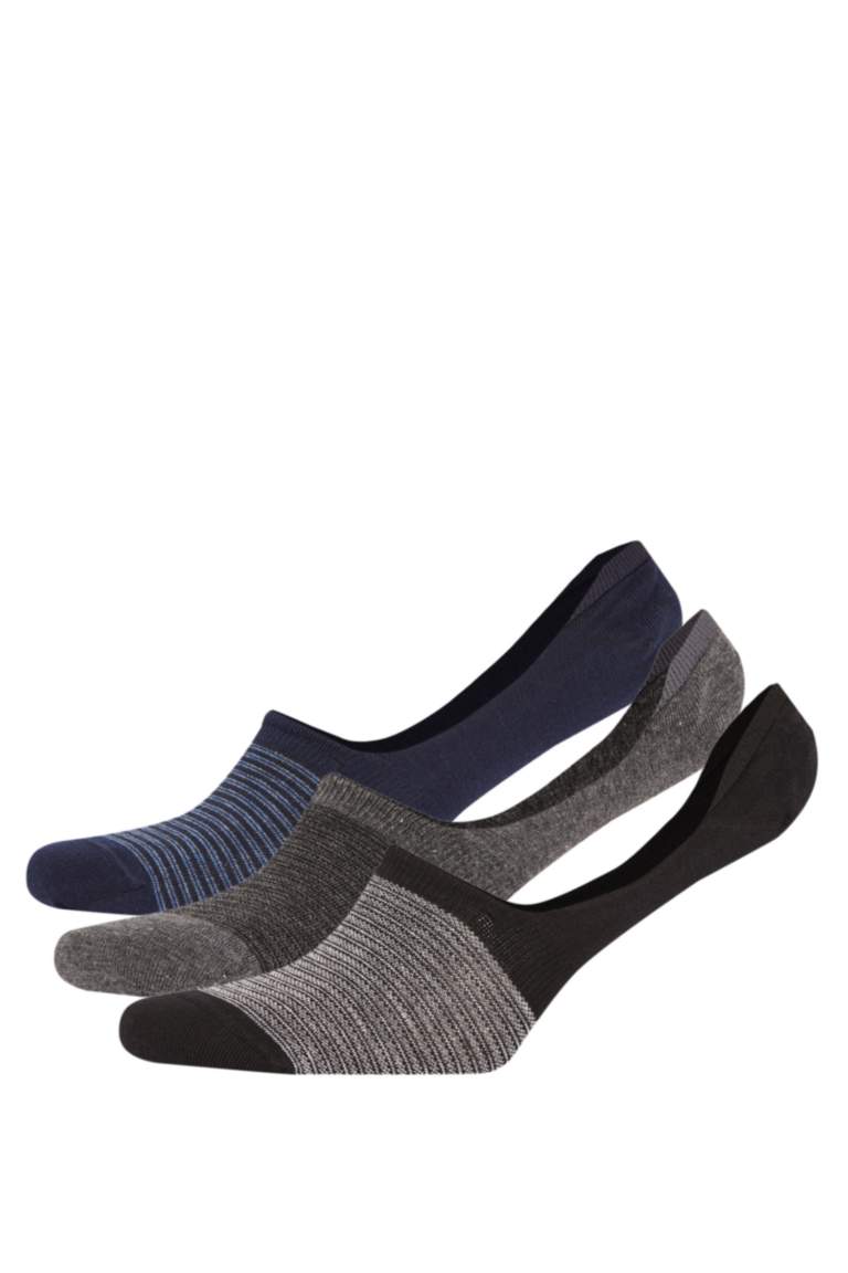 Erkek Dikişsiz 3'lü Pamuklu Babet Çorap