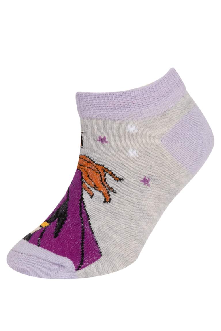 Kız Çocuk Frozen 3'lü Pamuklu Patik Çorap