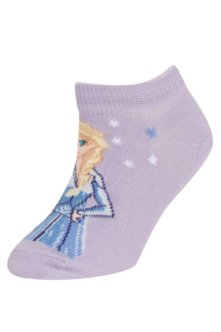 Kız Çocuk Frozen 3'lü Pamuklu Patik Çorap