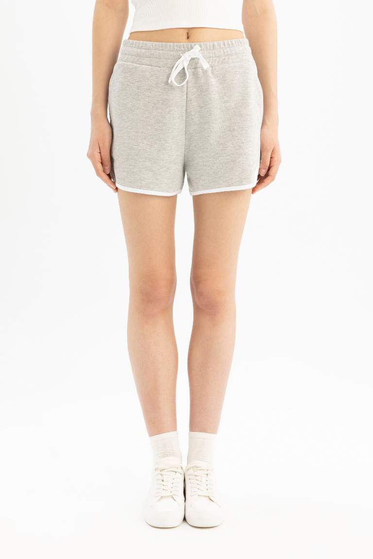 Regular Fit Thick Sweatshirt Fabric Shorts