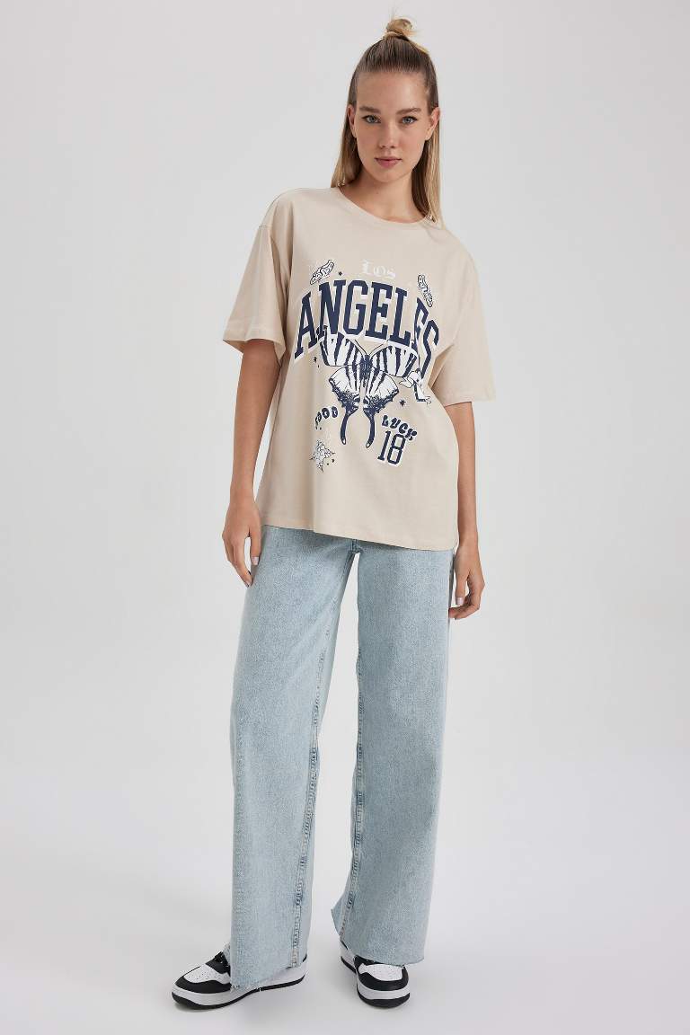 Coool Loose Fit Baskılı Kısa Kollu %100 Pamuk Tişört
