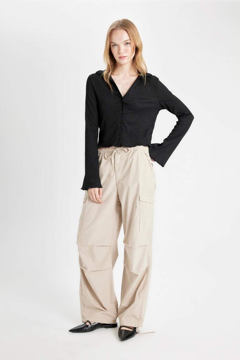 Parachute Normal Waist Poplin Pants