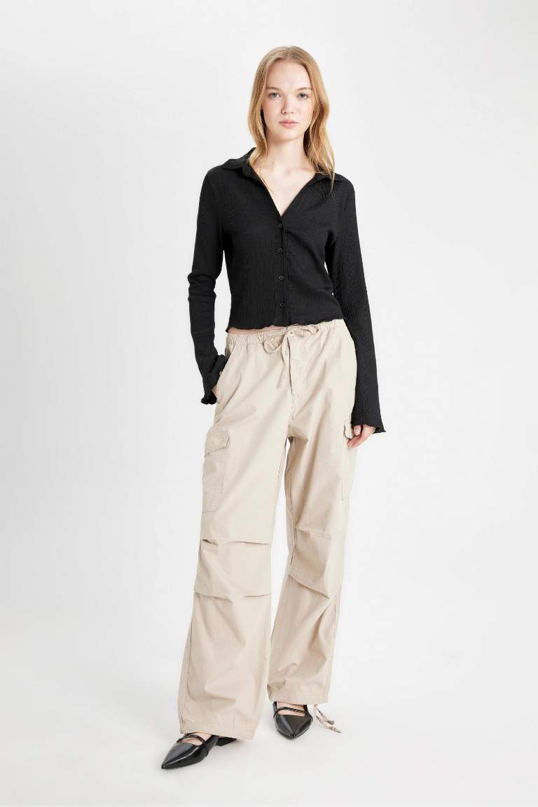 Parachute Normal Waist Poplin Pants