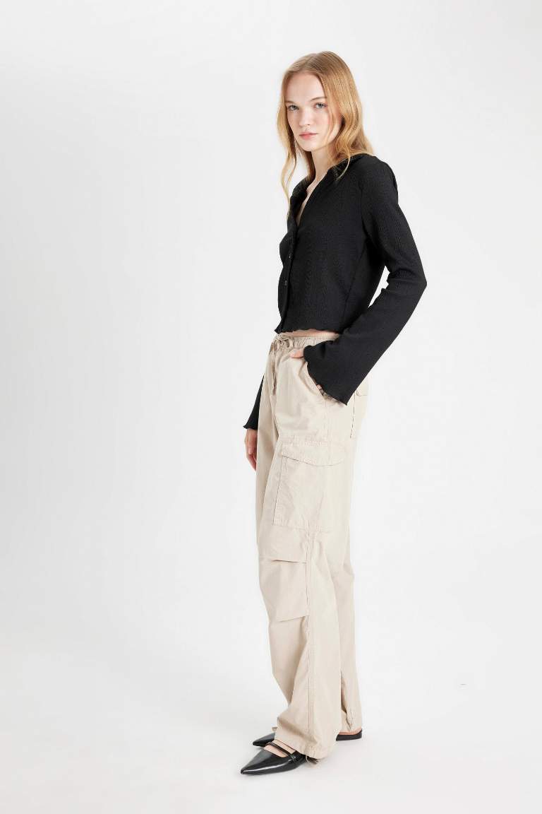 Parachute Normal Waist Poplin Pants