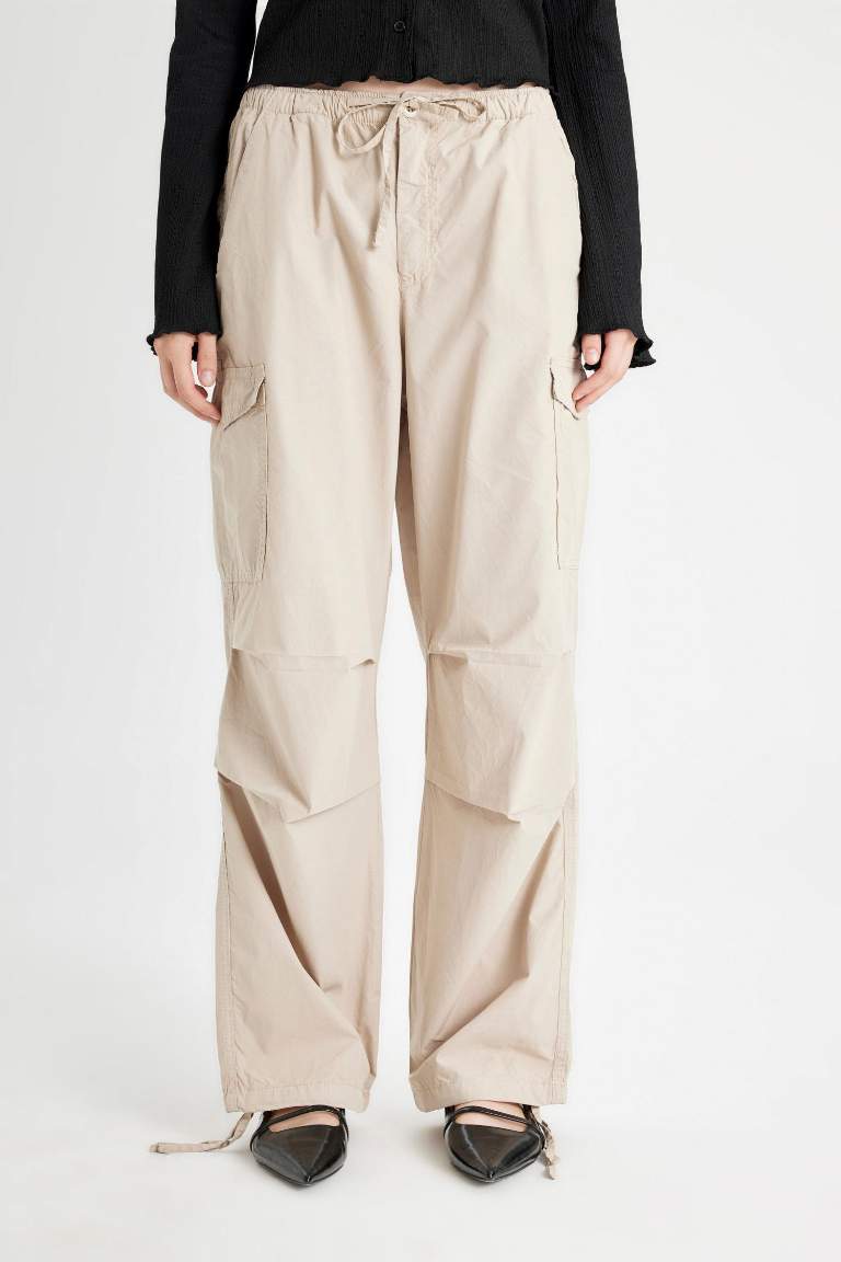 Parachute Normal Waist Poplin Pants
