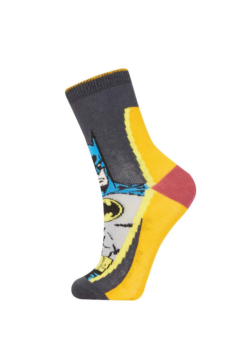 Boy Batman 3 Piece Cotton Long Socks