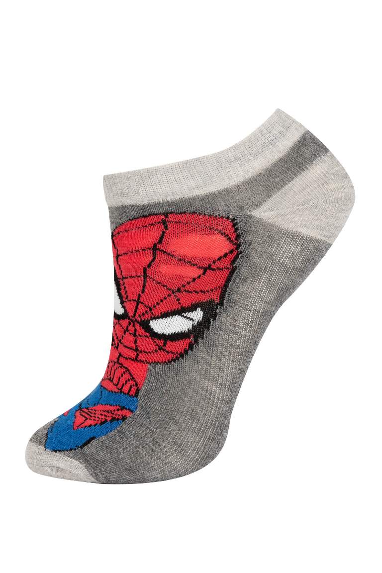 Erkek Çocuk Marvel Spiderman 3'lü Pamuklu Patik Çorap