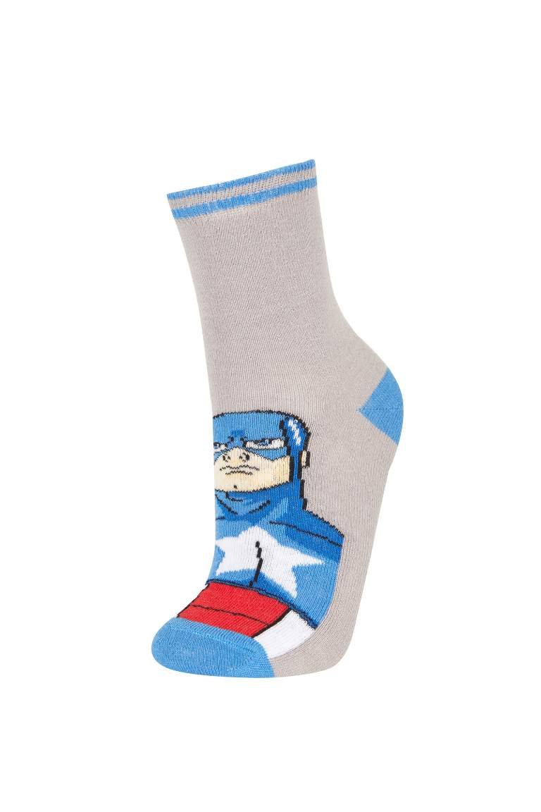 Boy Marvel Avengers 3 Piece Cotton Long Socks