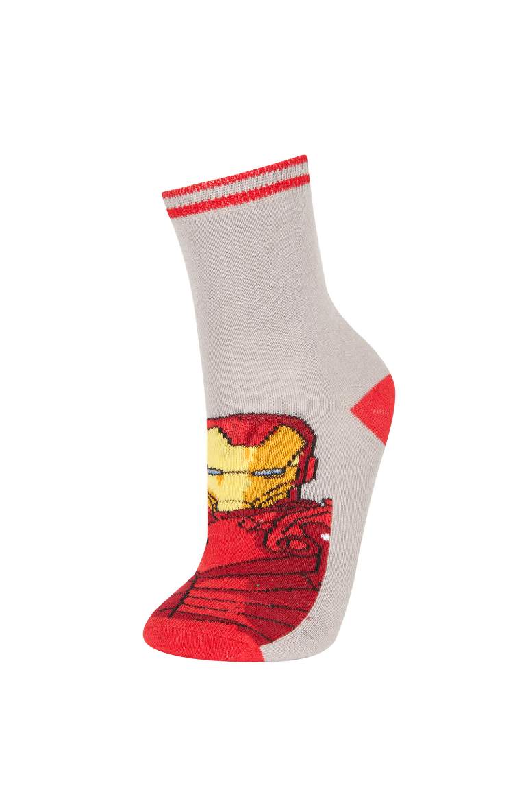 Boy Marvel Avengers 3 Piece Cotton Long Socks