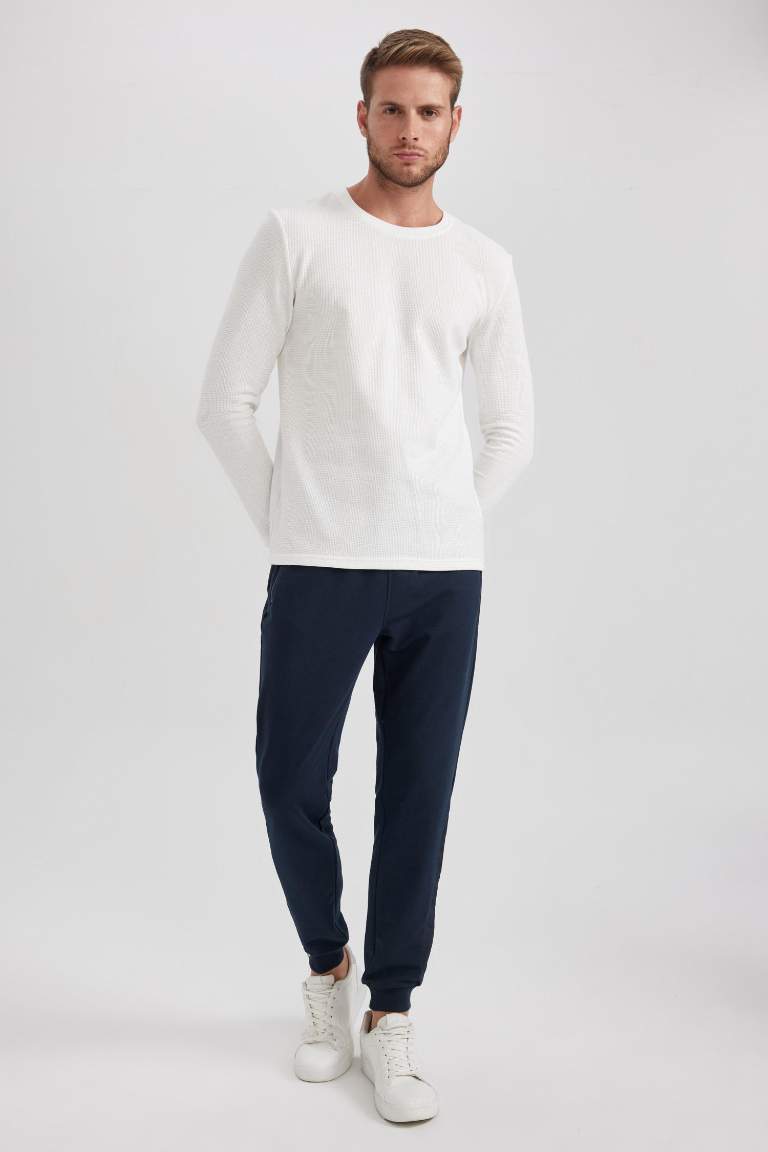 Slim Fit Rib Hem Sweatpants