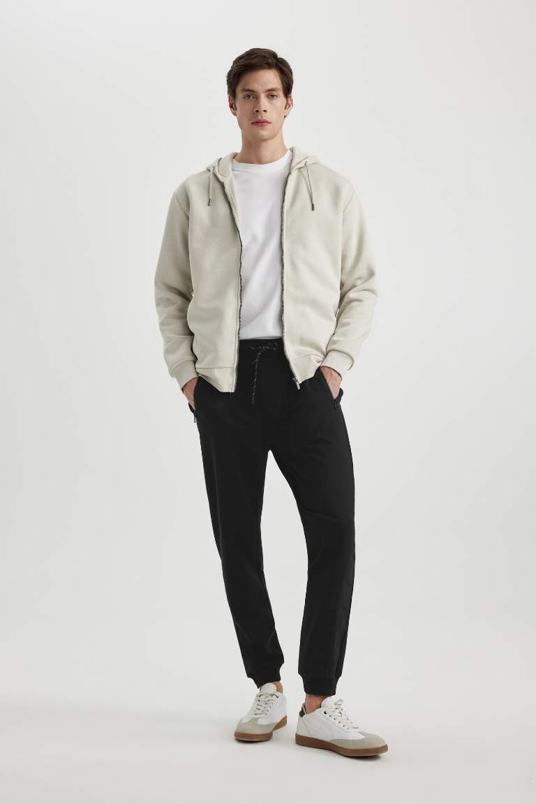 Slim Fit Rib Hem Sweatpants