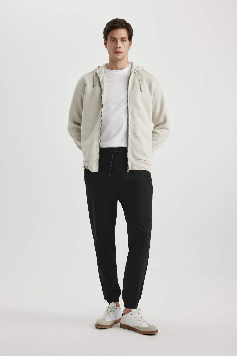 Slim Fit Rib Hem Sweatpants