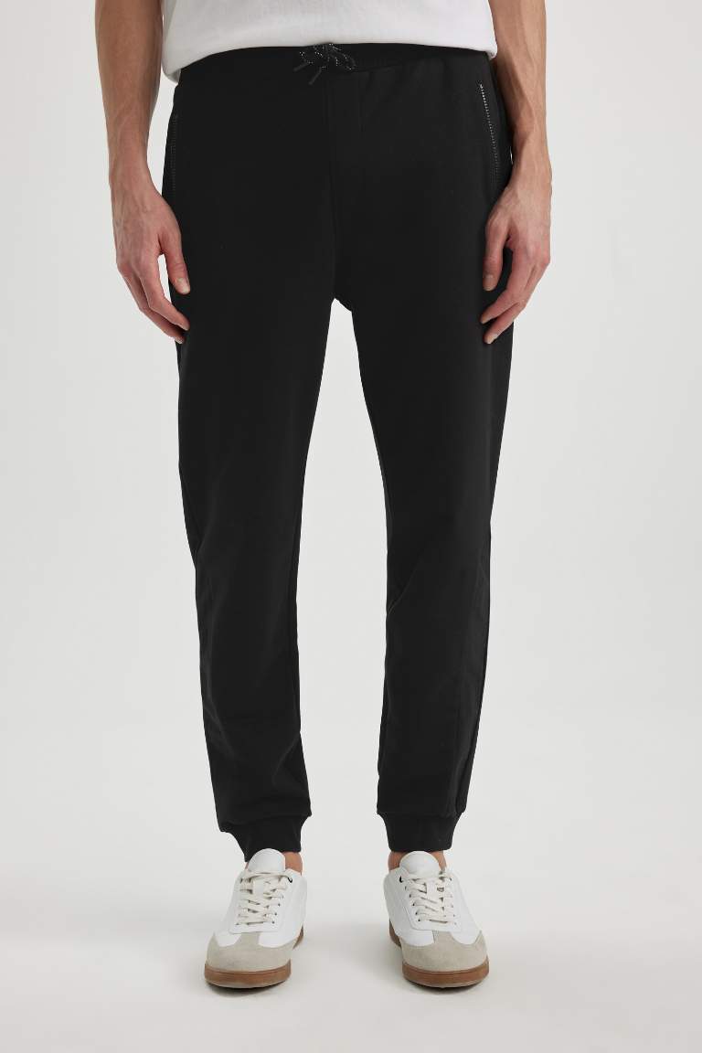 Slim Fit Rib Hem Sweatpants