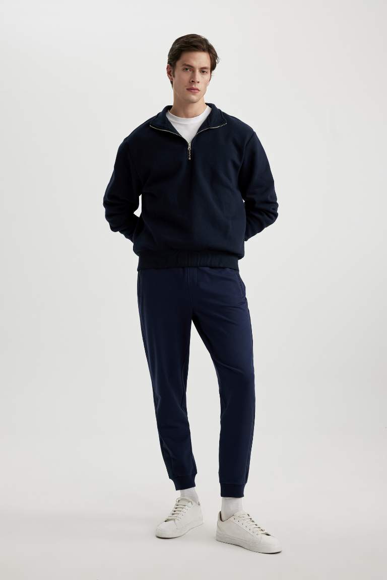 Slim Fit Rib Hem Sweatpants