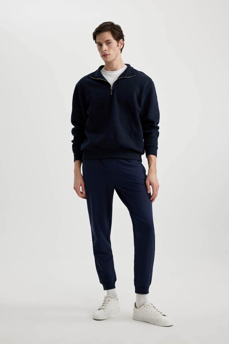 Slim Fit Rib Hem Sweatpants