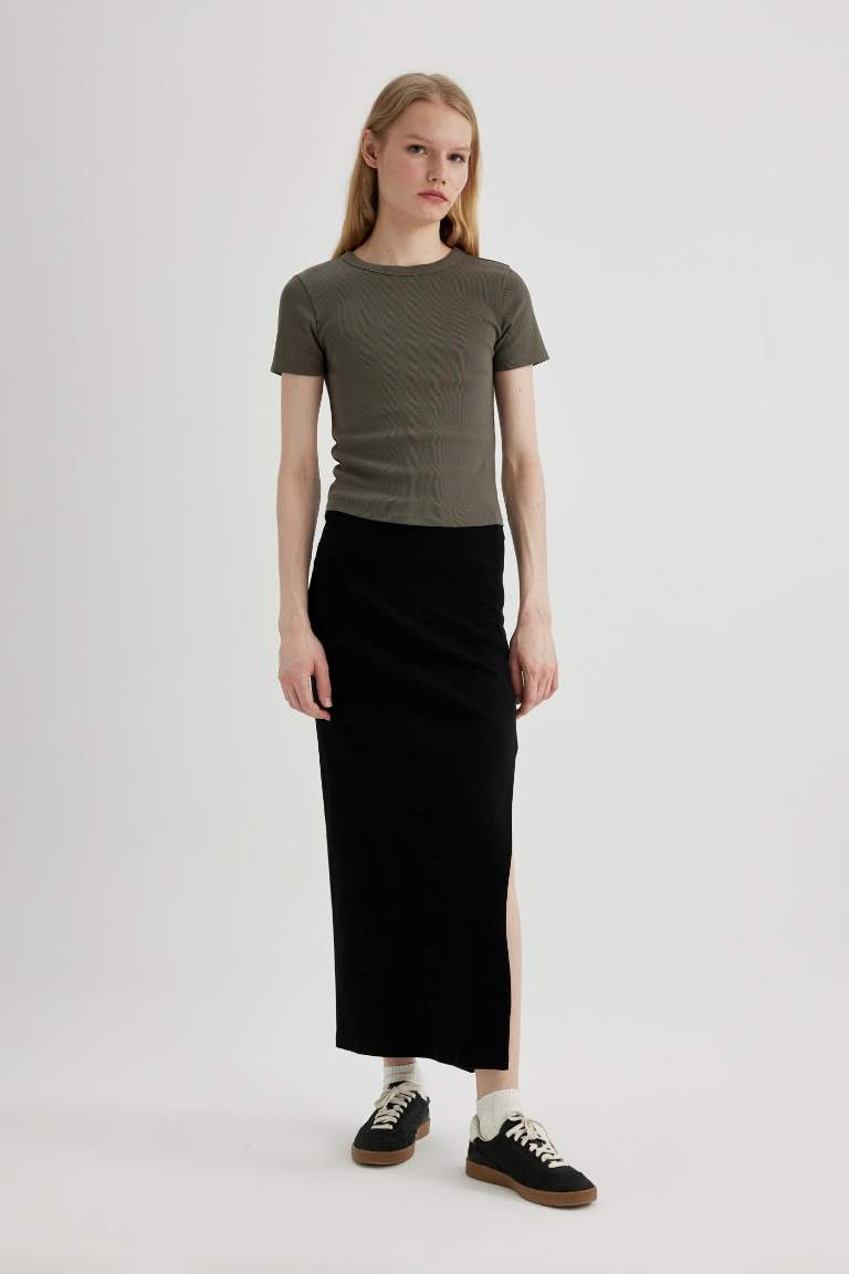 Pencil Skirt Camisole High waist Maxi Knitted Skirt