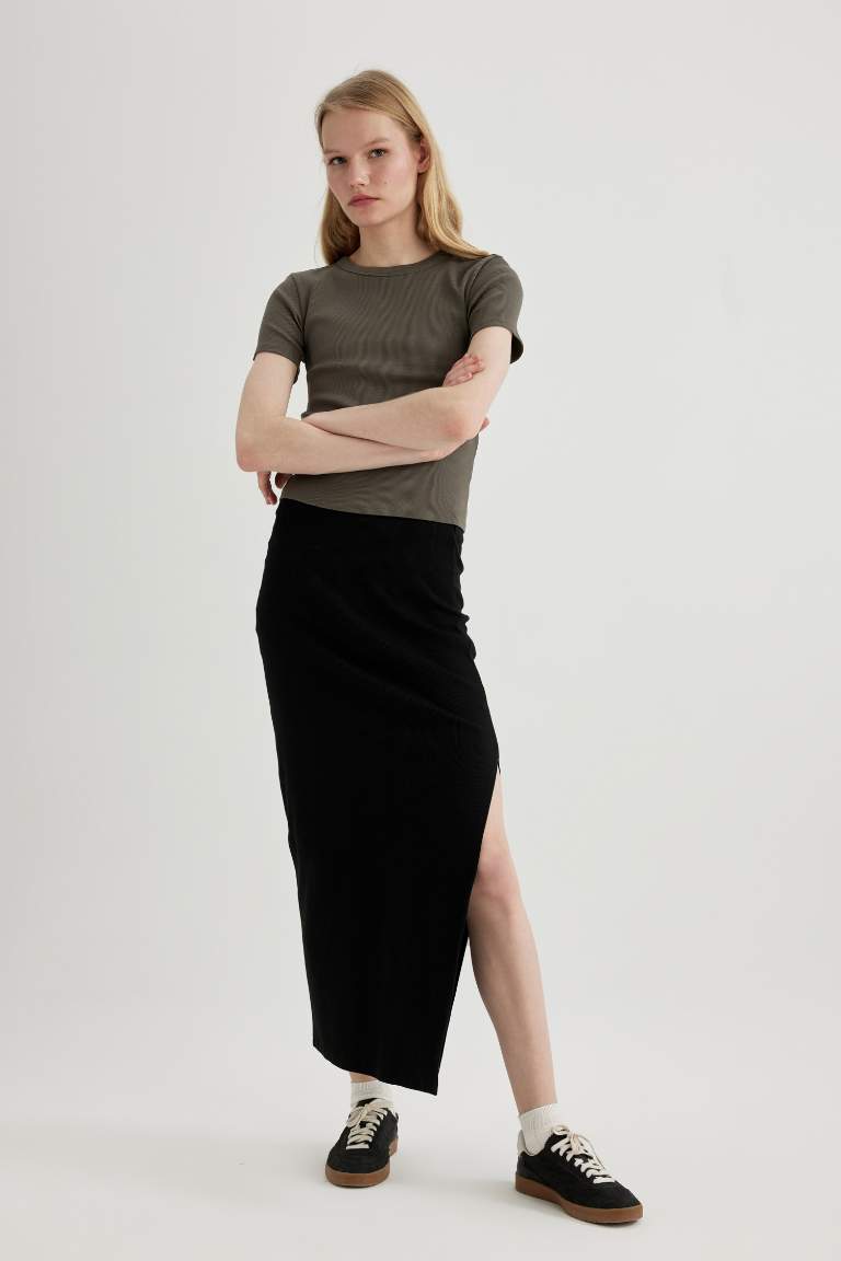 Pencil Skirt Camisole High waist Maxi Knitted Skirt