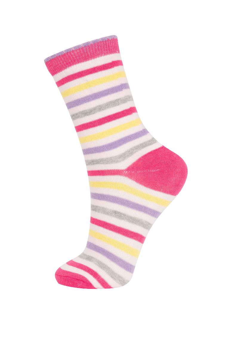 Girl 7 Piece Cotton Long Socks