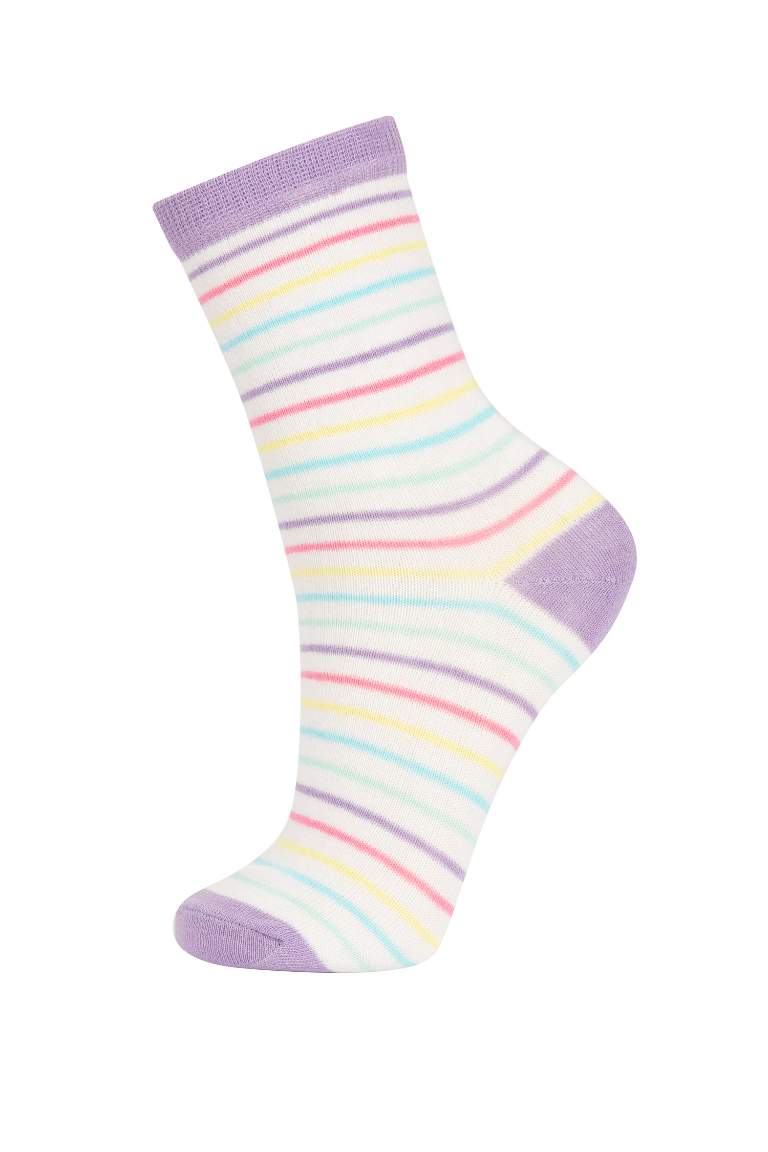 Girl 7 Piece Cotton Long Socks