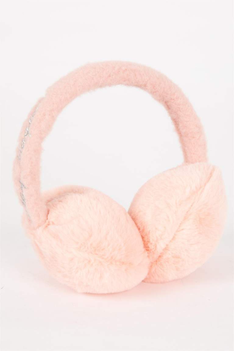 سماعات بناتي شتوي قطيفة مطرز