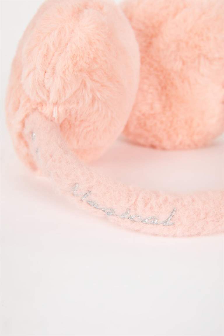 سماعات بناتي شتوي قطيفة مطرز