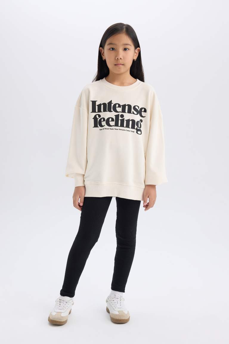 Ensemble Sweat-shirt imprimé et Leggings pour Fille