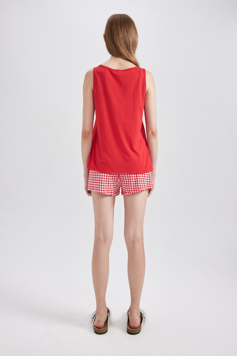 Lerrita Femme Y2K Ensemble Short Rayé Pyjama Sans Manches Ruché - Tenue Lounge 2 Pièces