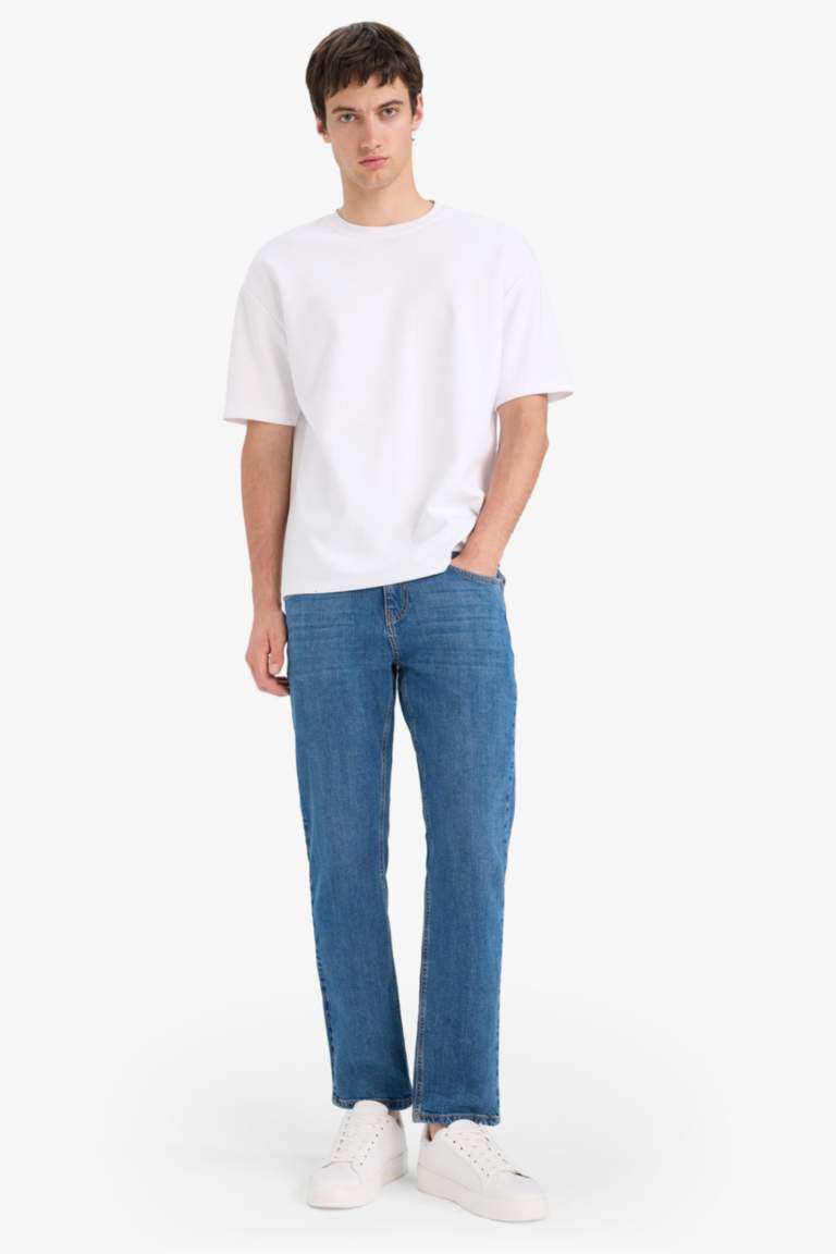 بنطلون جينز سيرجيو قصة عادية بخصر عادي