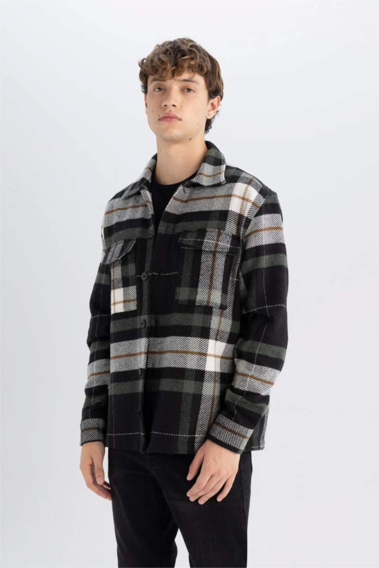 Relax Fit Oduncu Flanel Uzun Kollu Gömlek