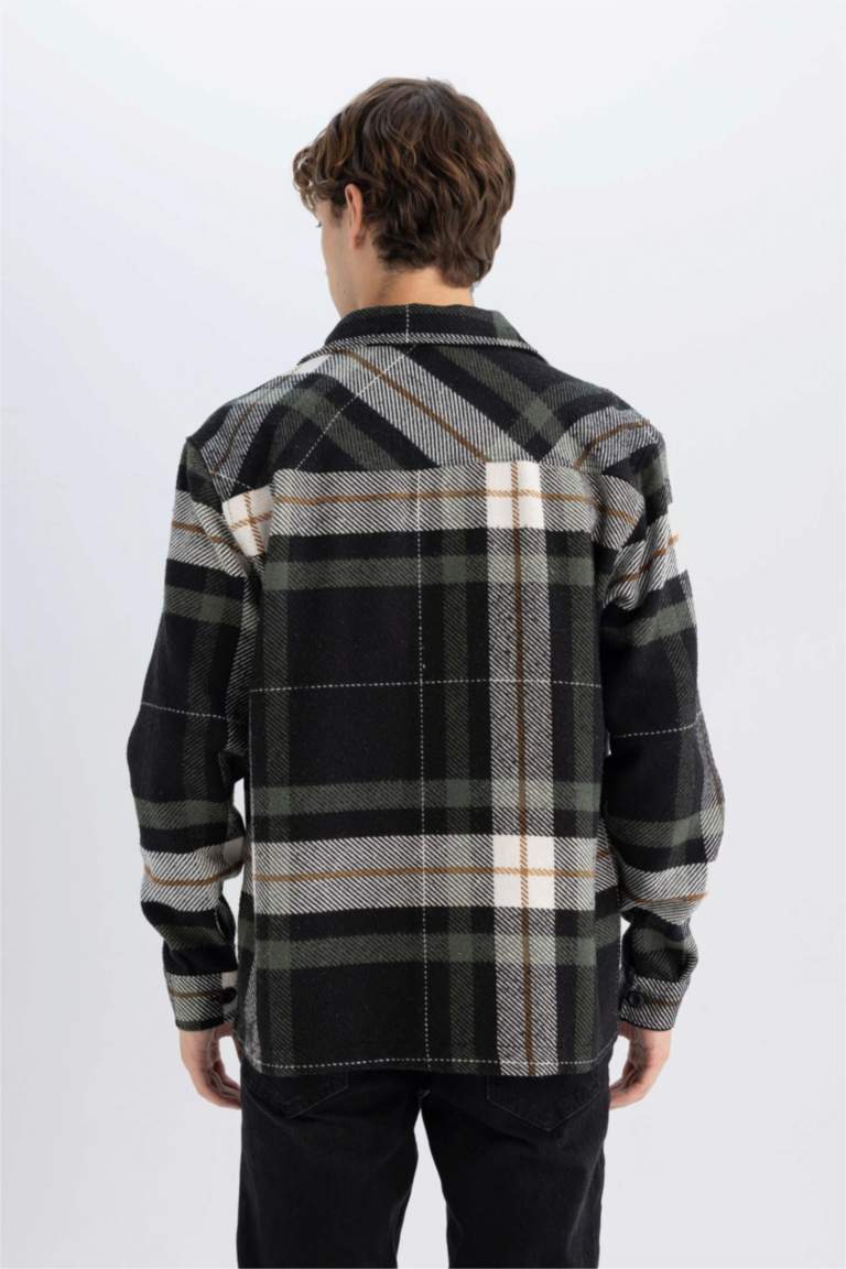 Relax Fit Oduncu Flanel Uzun Kollu Gömlek