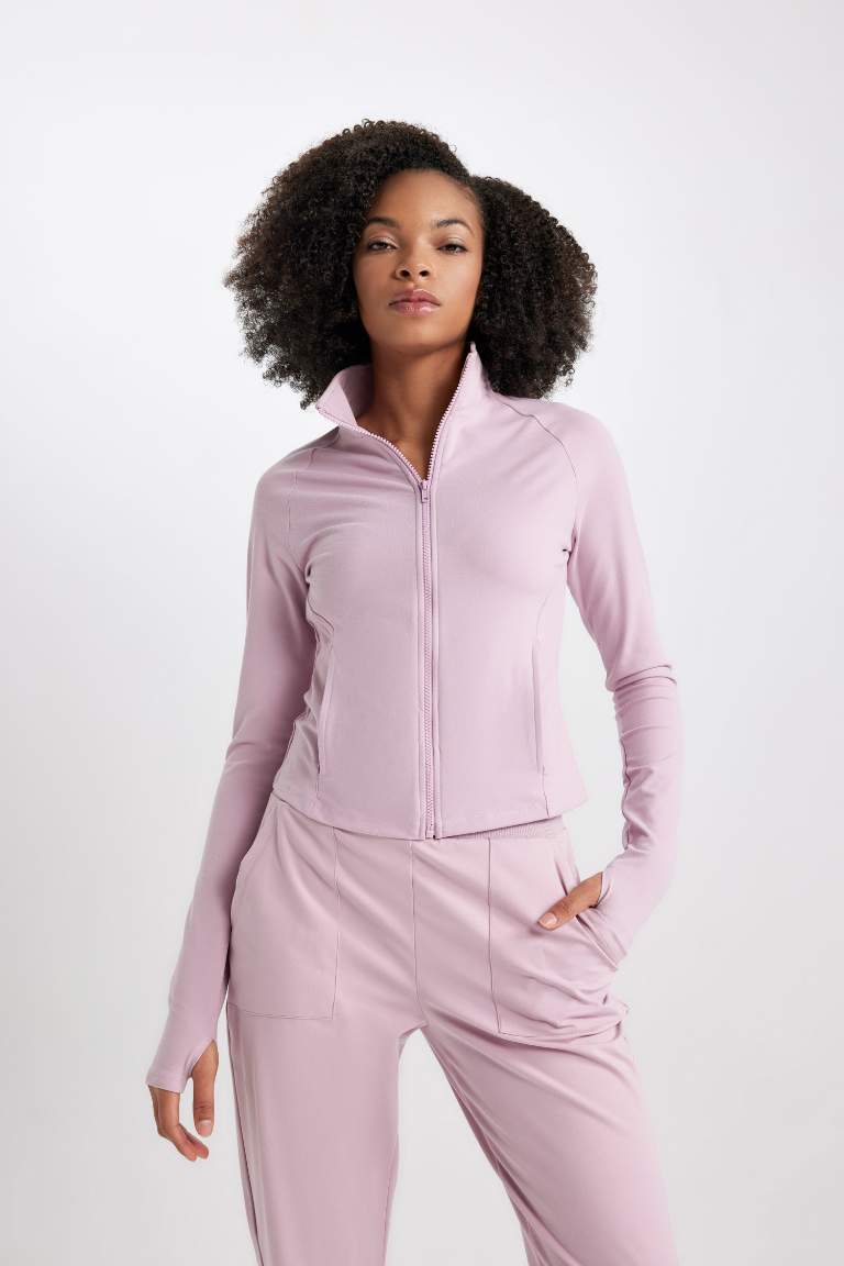 DeFactoFit Slim Fit Çift Cepli Ağır Kumaş Hırka