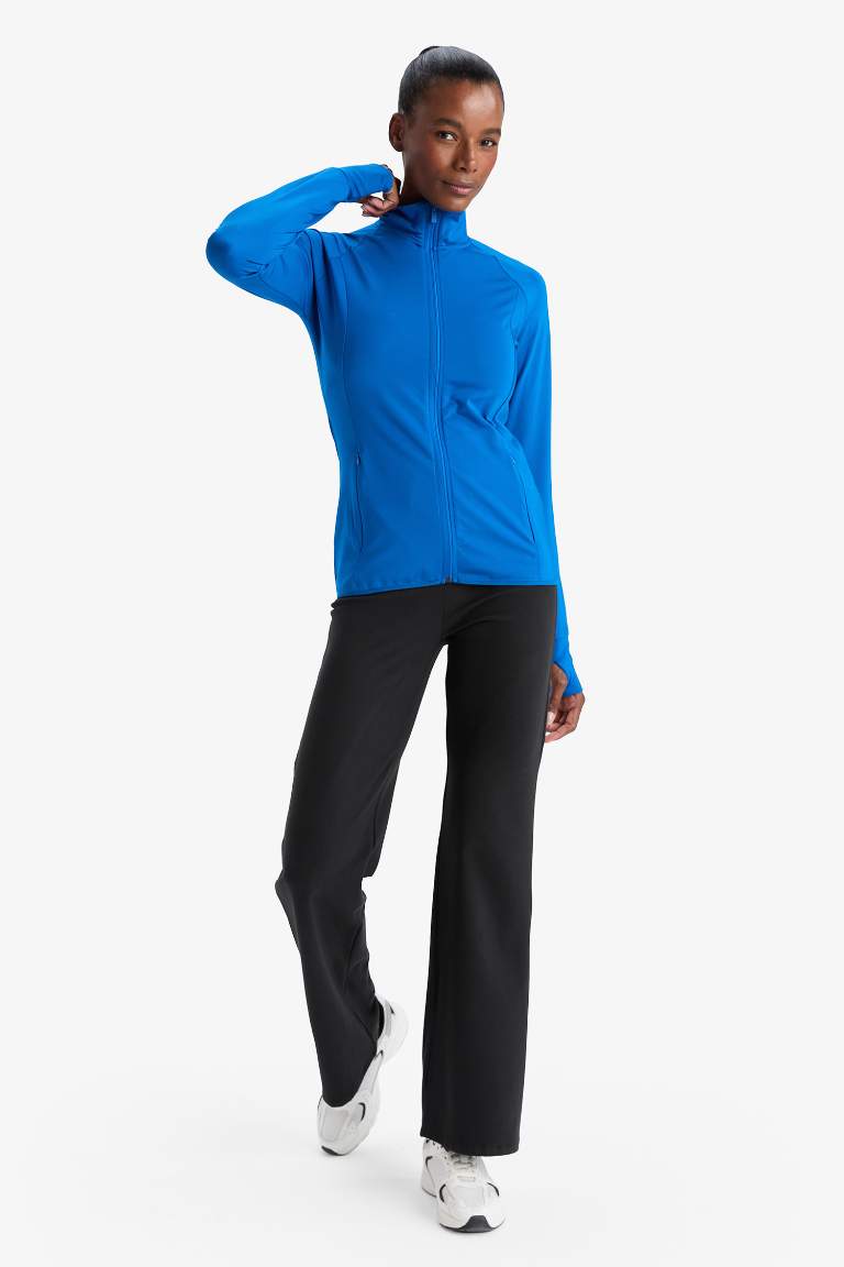 DeFactoFit Wide Leg Geniş Paça Pantolon Beli Saran Geniş Bol Paça Bilek Boy