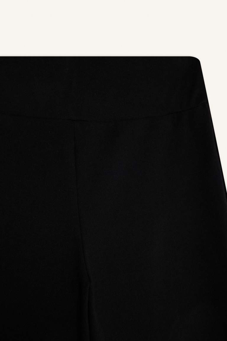 DeFactoFit Wide Leg Geniş Paça Pantolon Beli Saran Geniş Bol Paça Bilek Boy