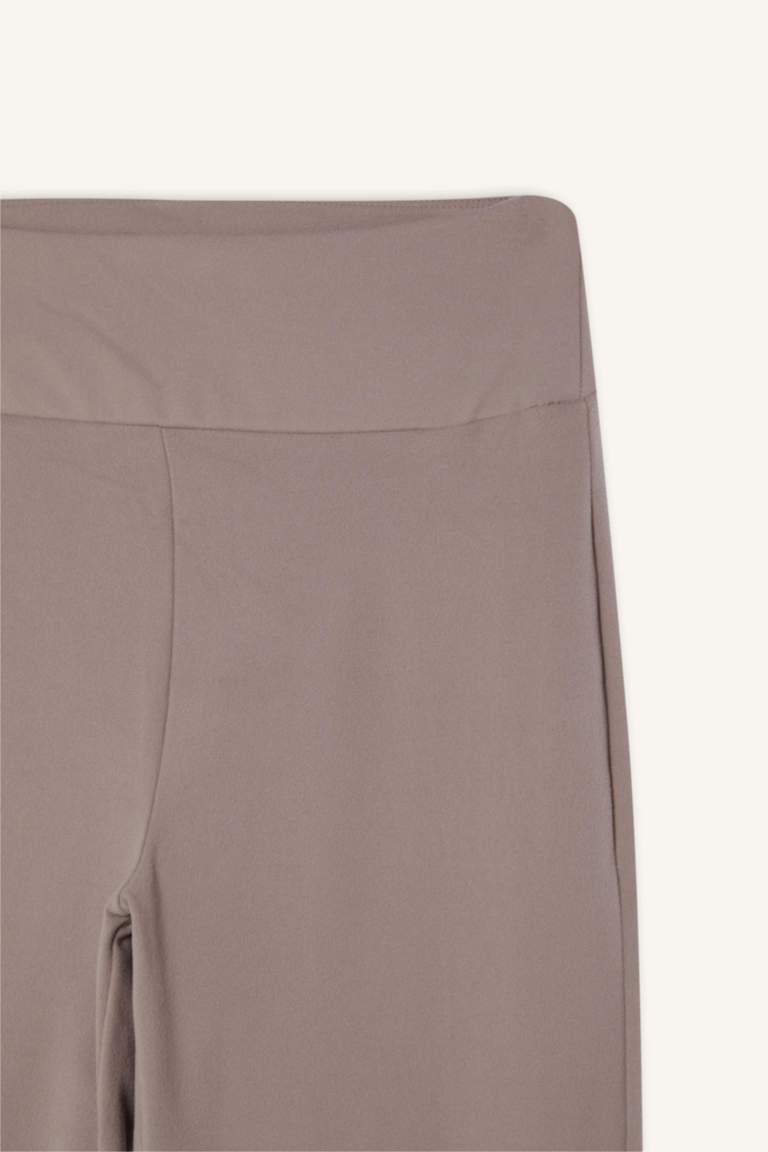 DeFactoFit Wide Leg Geniş Paça Pantolon Beli Saran Geniş Bol Paça Bilek Boy