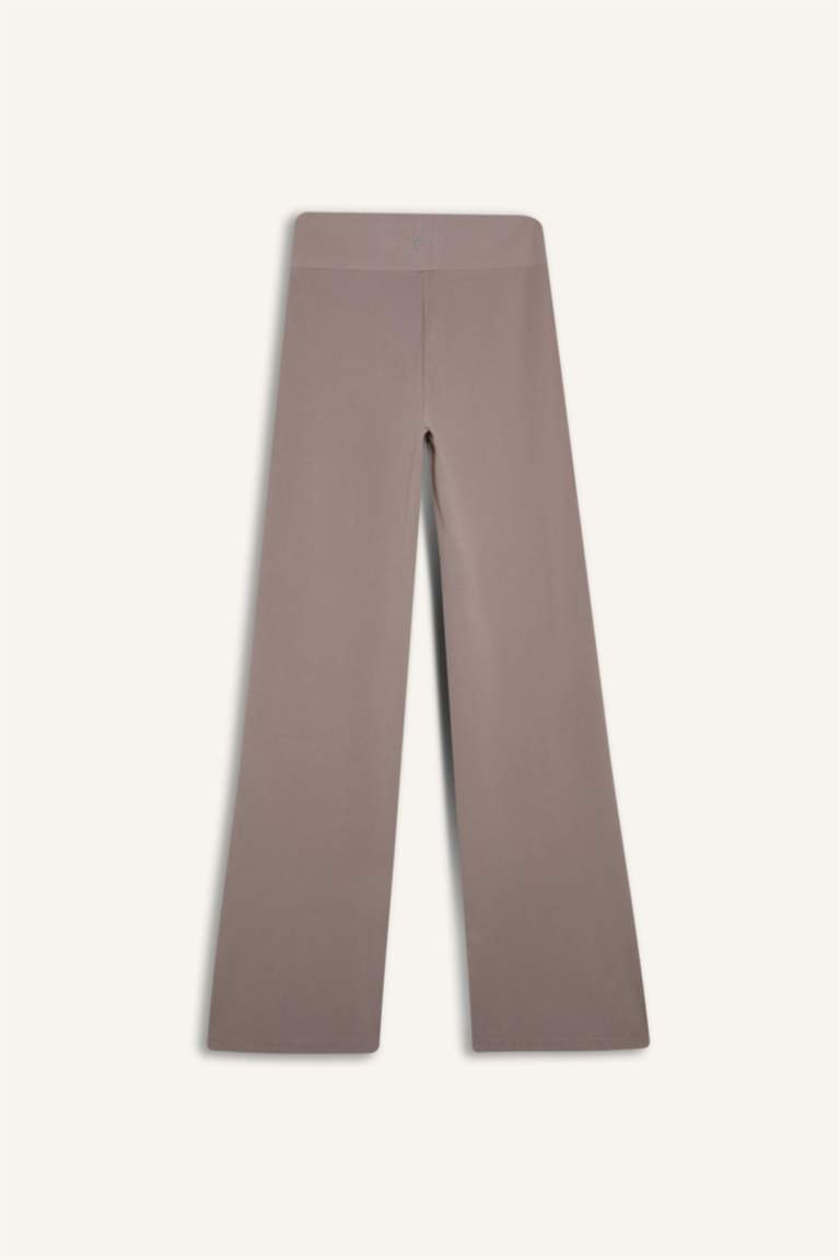 DeFactoFit Wide Leg Geniş Paça Pantolon Beli Saran Geniş Bol Paça Bilek Boy