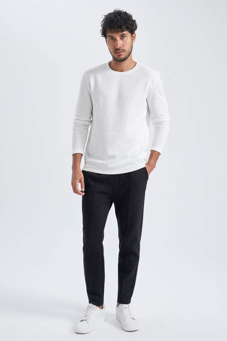 İnce Eşofman Altı Slim Fit Dar Kesim Basic Düz Cepli Beli Bağcıklı Düz Paça