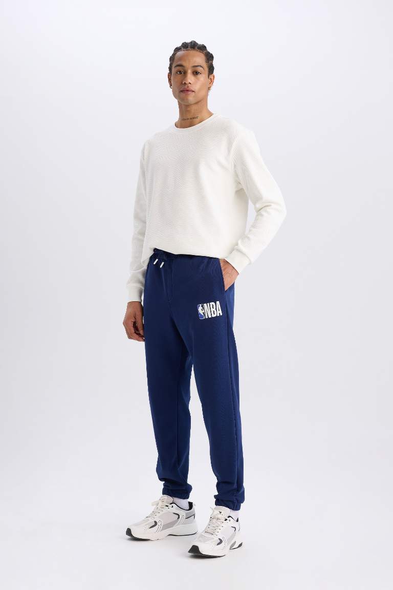 DeFactoFit NBA Wordmark Jogger Eşofman Altı Standart Fit Cepli Beli Bağcıklı 