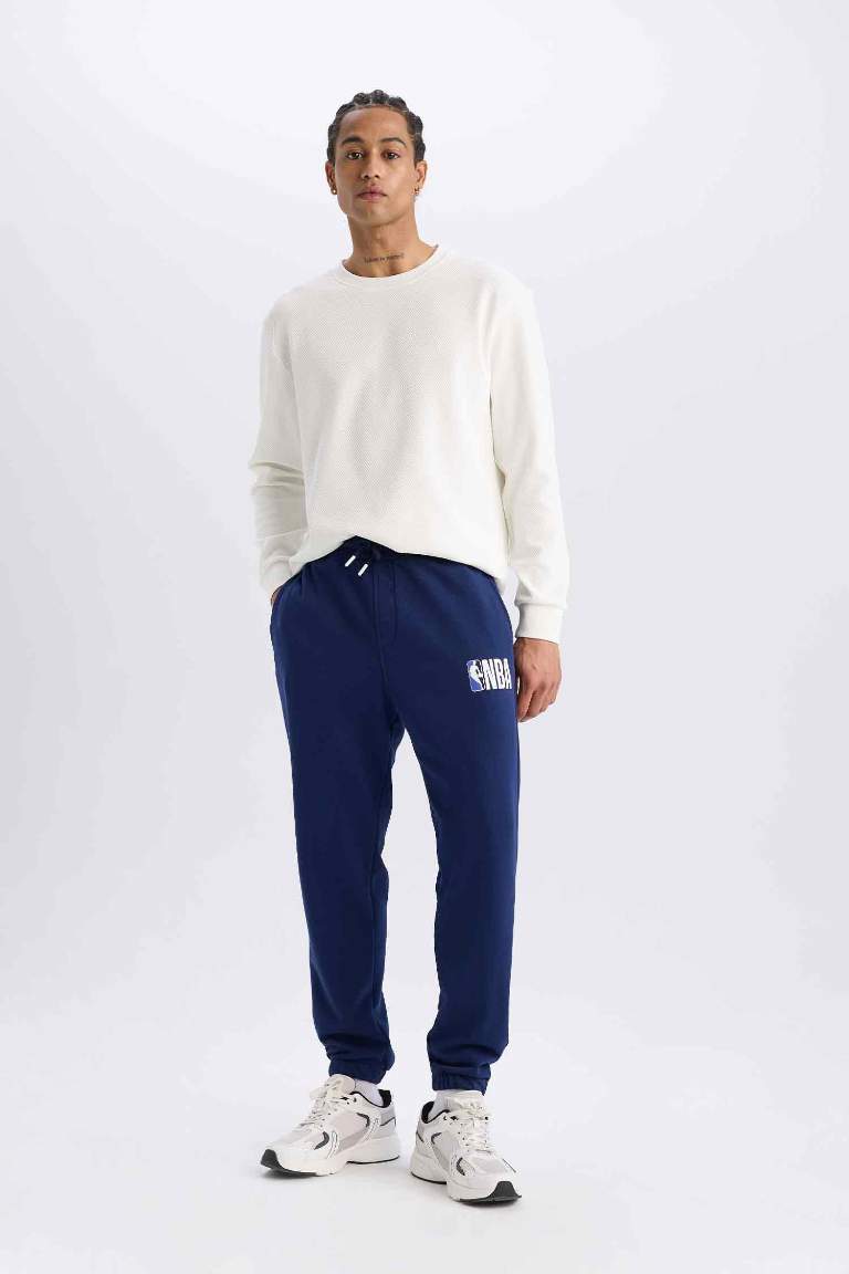 DeFactoFit NBA Wordmark Jogger Eşofman Altı Standart Fit Cepli Beli Bağcıklı 