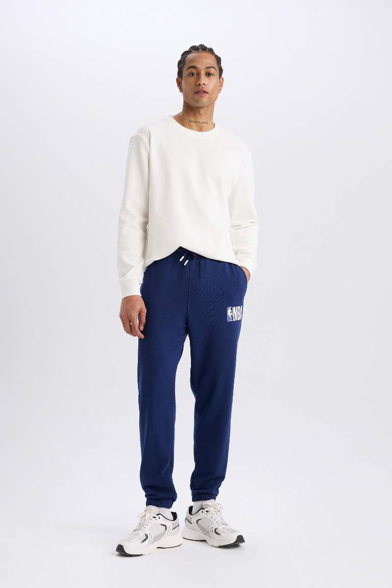 DeFactoFit NBA Wordmark Jogger Eşofman Altı Standart Fit Cepli Beli Bağcıklı