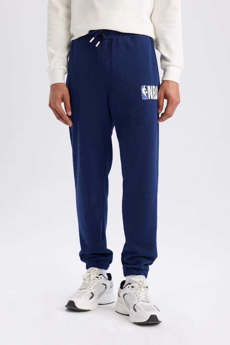 DeFactoFit NBA Wordmark Jogger Eşofman Altı Standart Fit Cepli Beli Bağcıklı 
