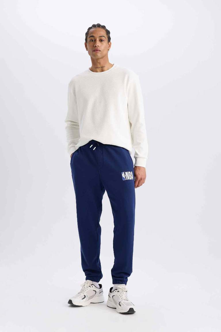 DeFactoFit NBA Wordmark Jogger Eşofman Altı Standart Fit Cepli Beli Bağcıklı