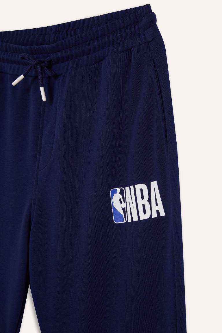 DeFactoFit NBA Wordmark Jogger Eşofman Altı Standart Fit Cepli Beli Bağcıklı 