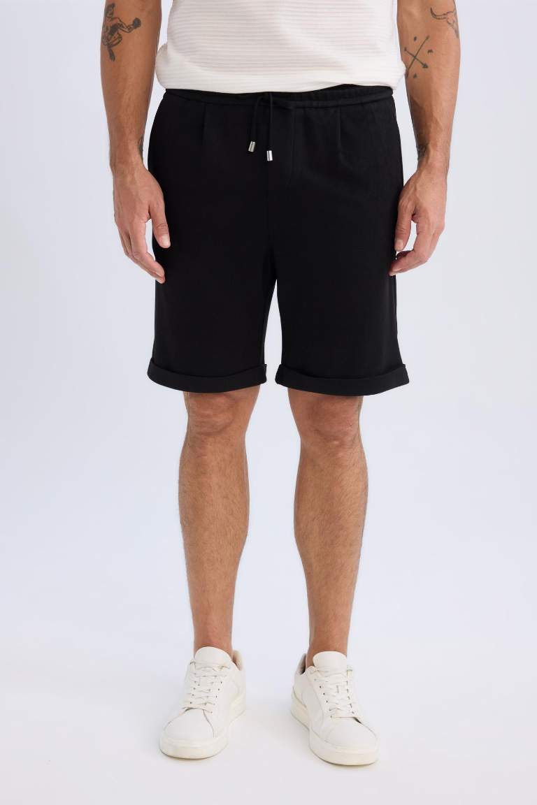 Beli Bağcıklı Yazlık Pike Bermuda Şort